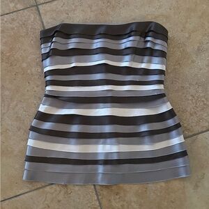 BCBGMAXAZRIA Striped Strapless top | size 4